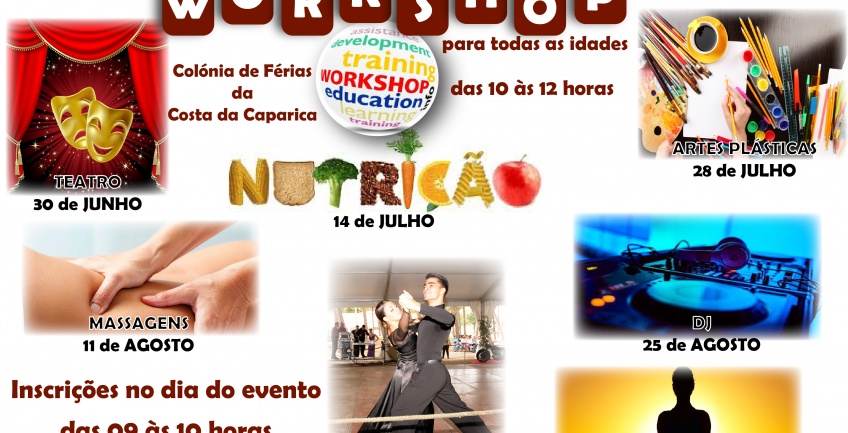 Workshops na Colónia de Férias da Costa da Caparica