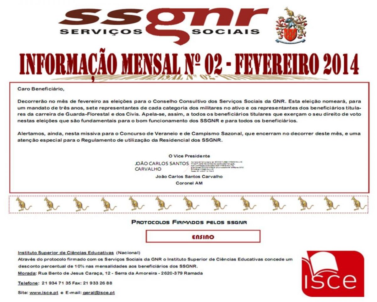Informação Mensal nº 02/2014 - Fevereiro