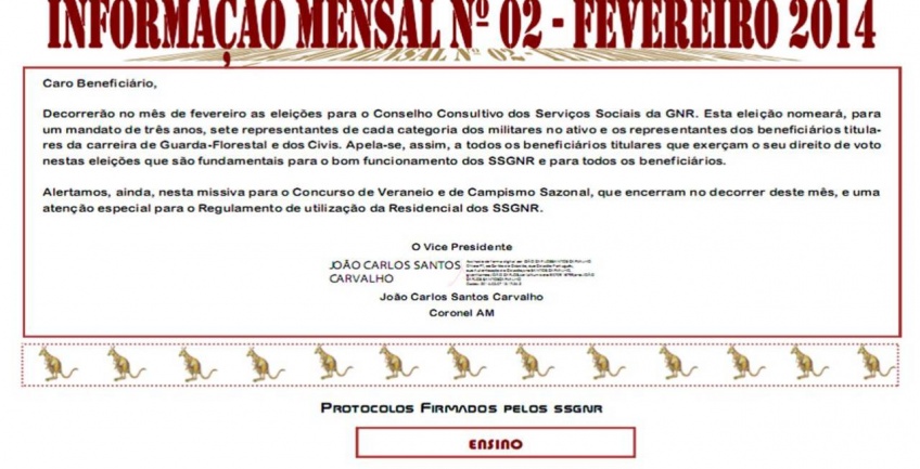 Informação Mensal nº 02/2014 - Fevereiro
