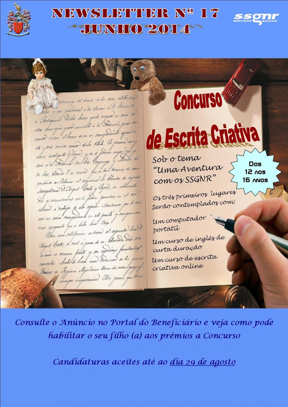 Resultados do 1º Concurso de Escrita Criativa dos SSGNR 2014
