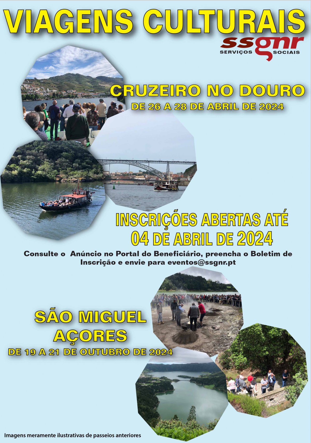 Abertura das Inscrições para as Viagens Culturais dos SSGNR - 2024