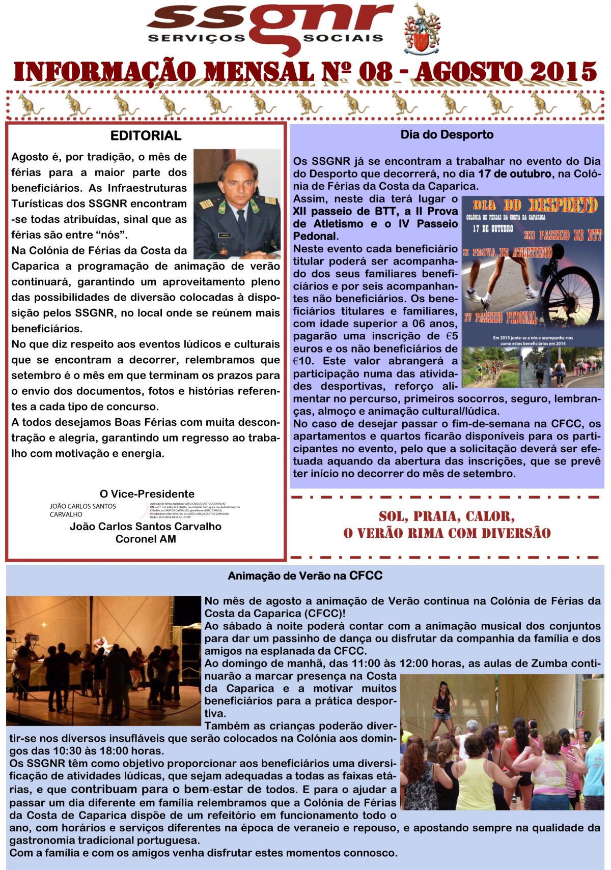 Informação Mensal nº 08/2015 – Agosto