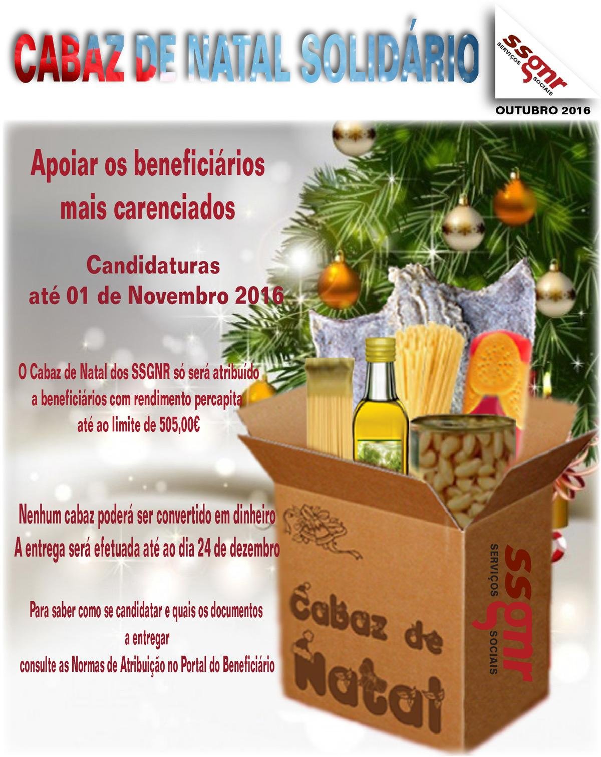 Cabaz de Natal Solidário SSGNR - 2016