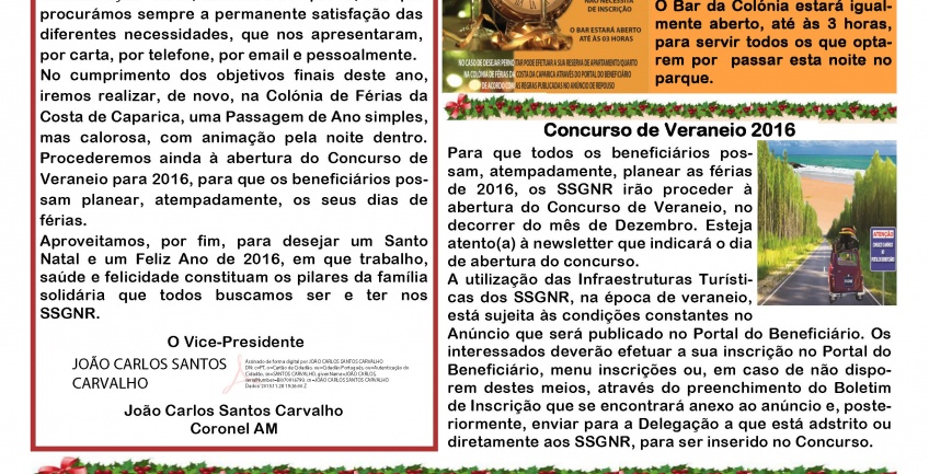 Informação Mensal nº 12/2015 – Dezembro