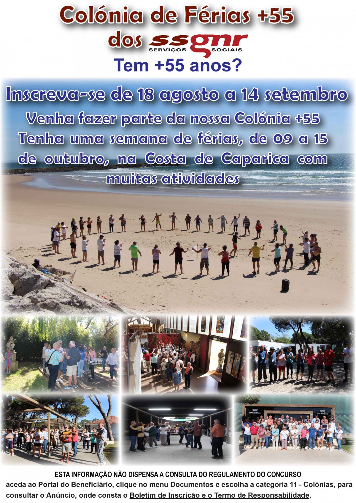 Abertura das inscrições para a Colónia de Férias +55 - OUT26