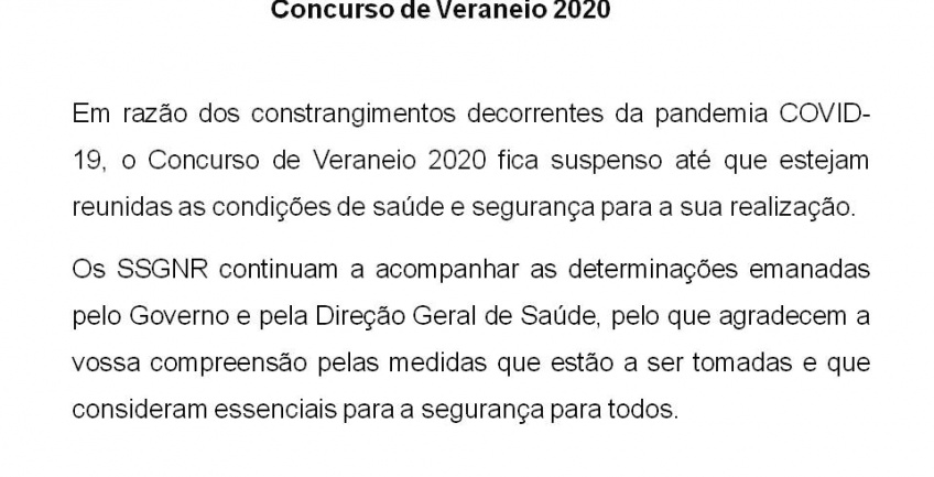Concurso de Veraneio 2020 