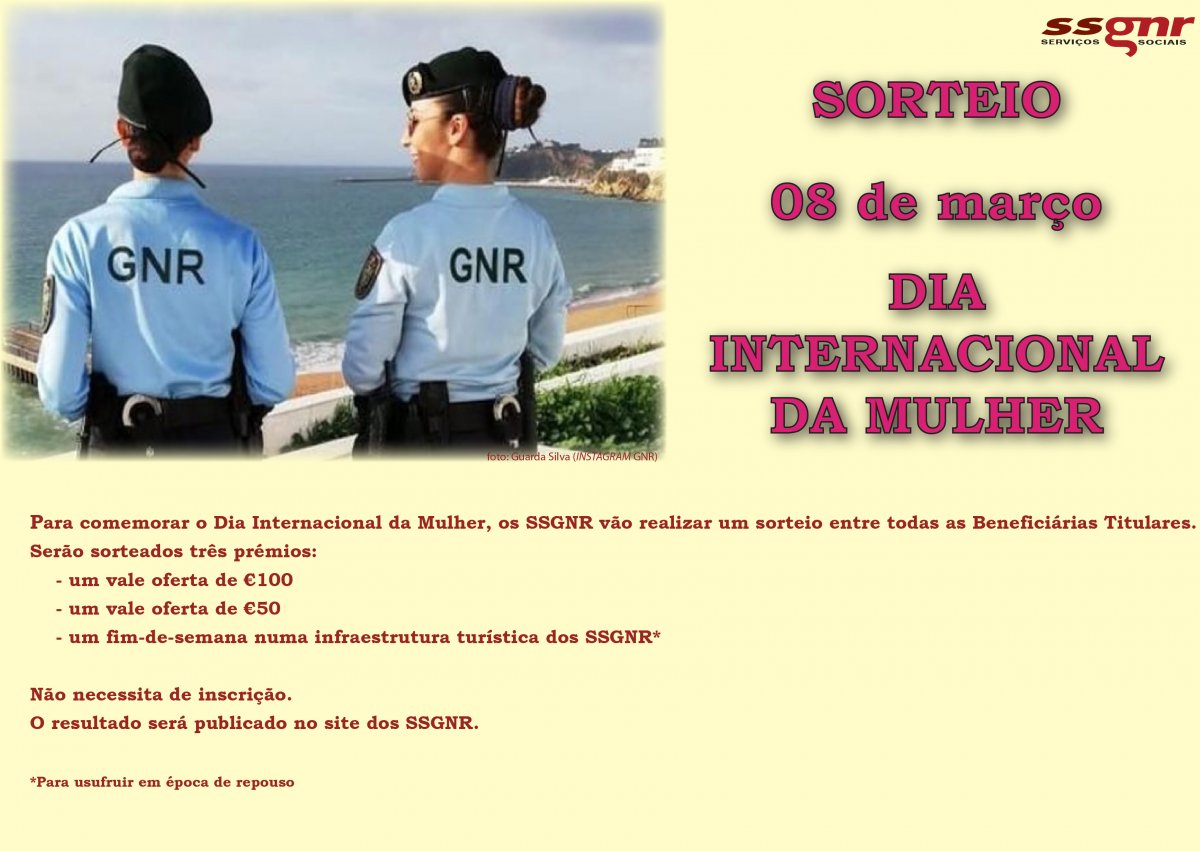 Sorteio Dia Internacional da Mulher – 2019