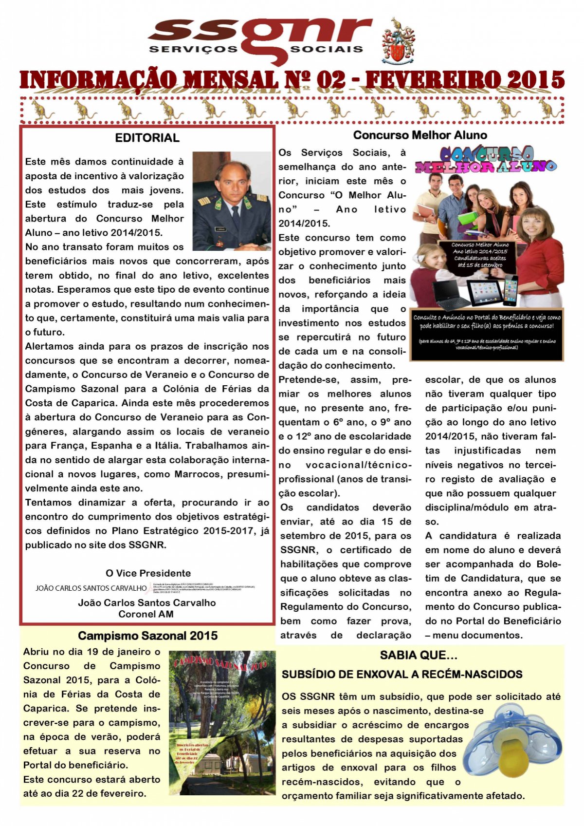 Informação Mensal nº 02/2015 – Fevereiro