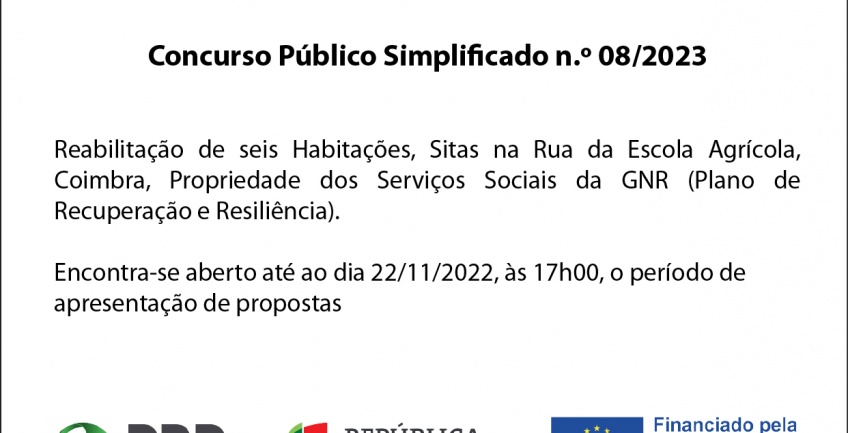 Concurso Público Simplificado n.º 08/2023 