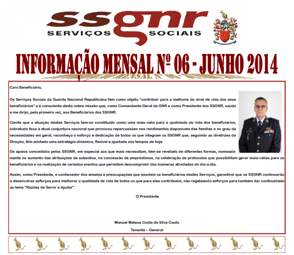 Informação Mensal nº 06/2014 - Junho