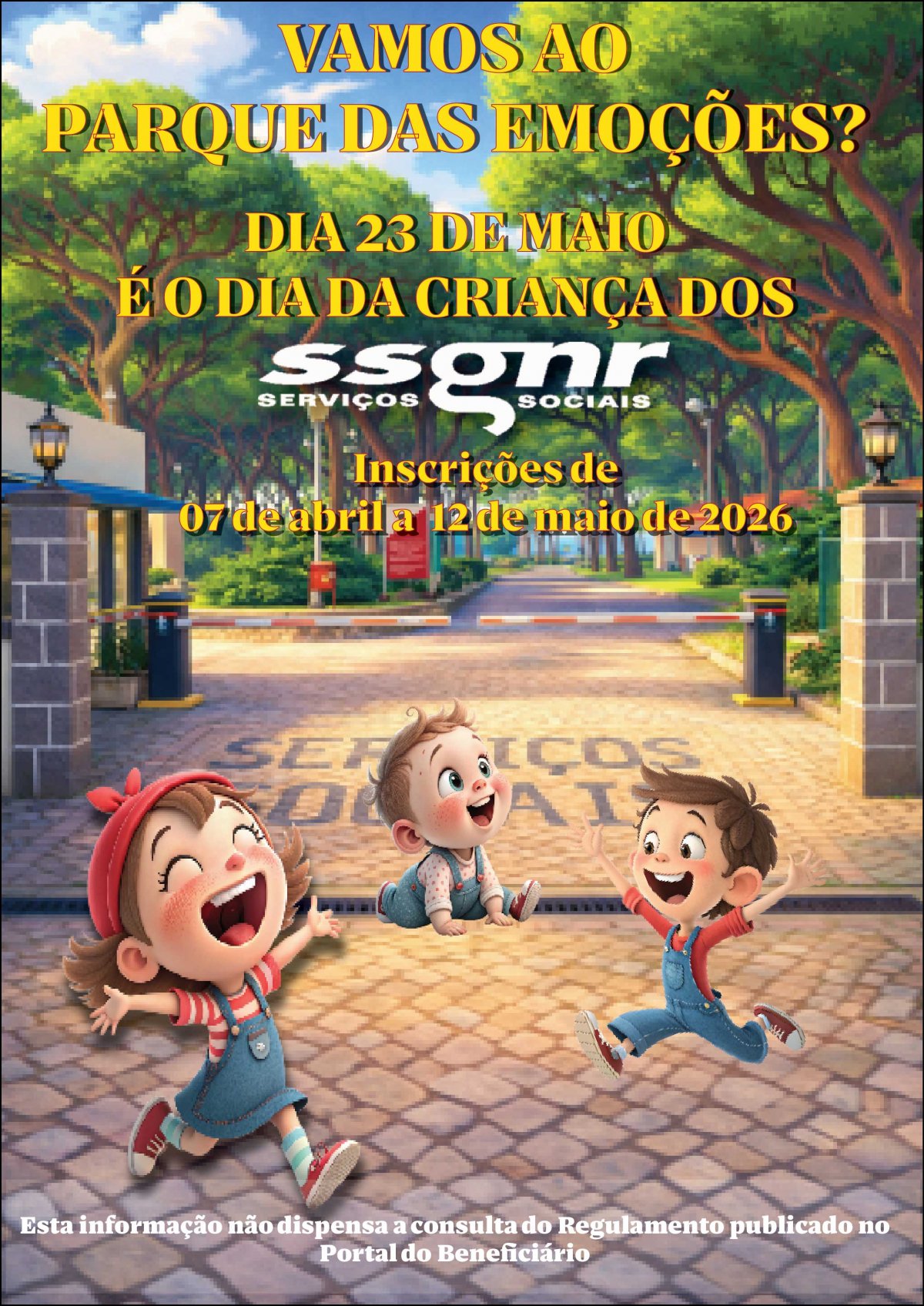 Abertura das Inscrições para o Evento dos Dia da Criança dos SSGNR