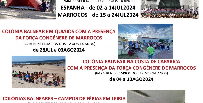 Abertura das Inscrições para as Colónias Balneares Infantis dos SSGNR - 2024