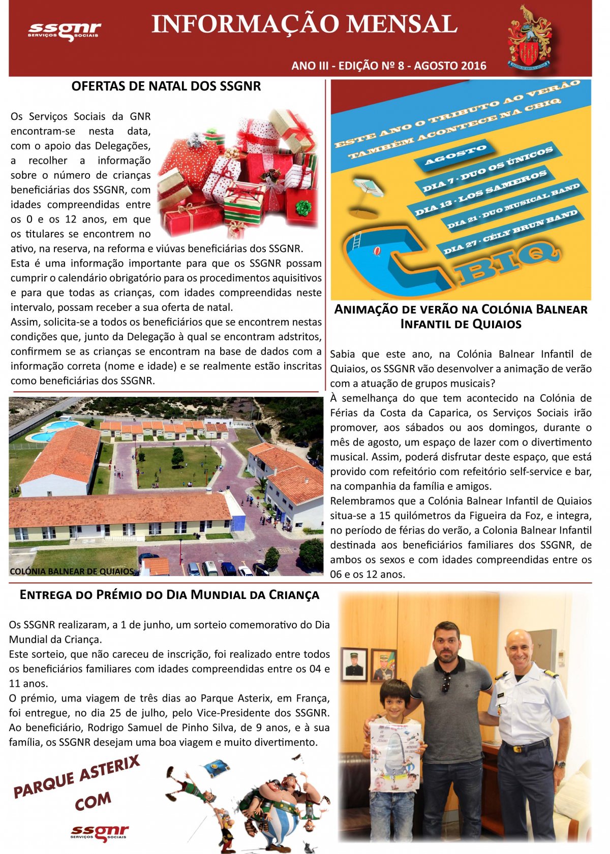 Informação Mensal nº 08/2016 – Agosto