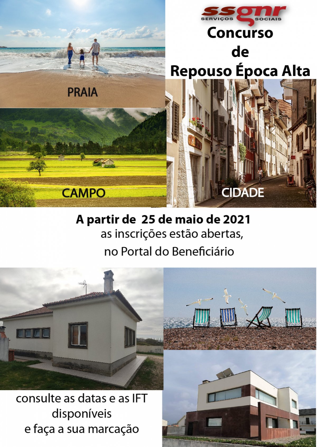 Abertura das inscrições para o Concurso de Repouso Época Alta