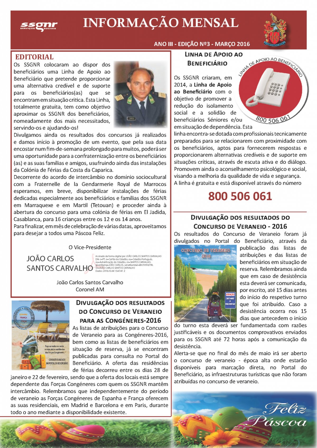 Informação Mensal nº 03/2016 – Março