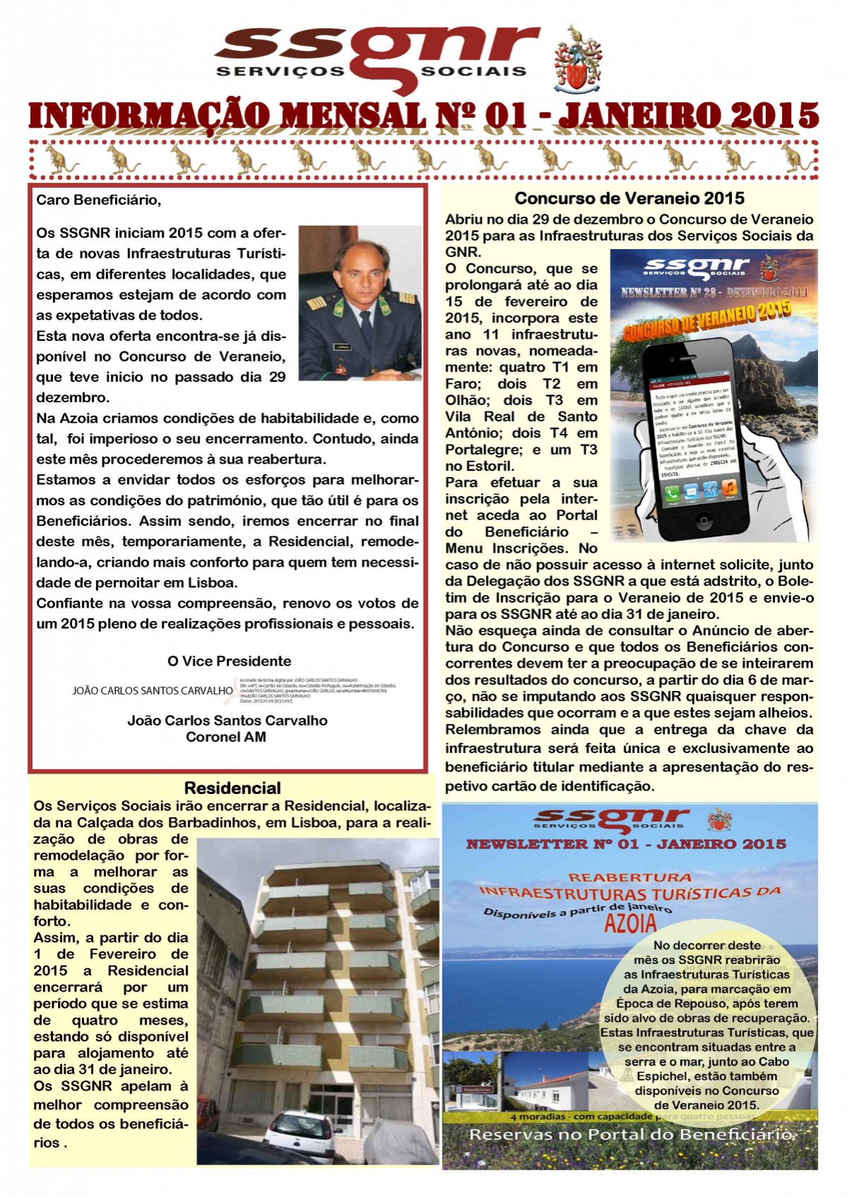 Informação Mensal nº 01/2015 - Janeiro