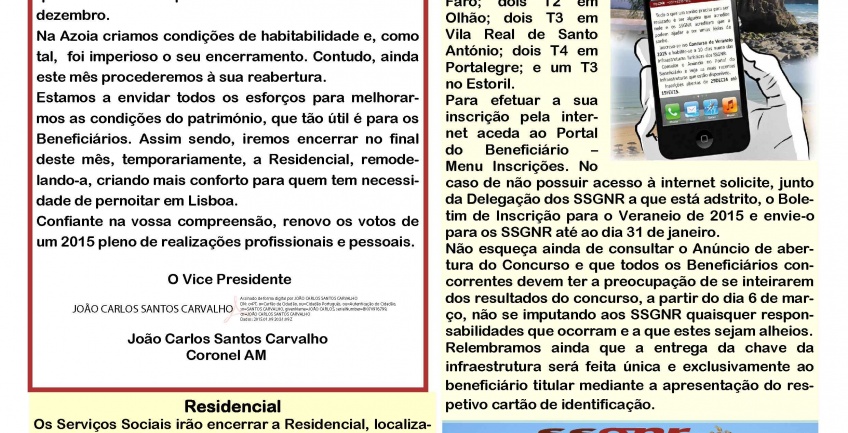 Informação Mensal nº 01/2015 - Janeiro