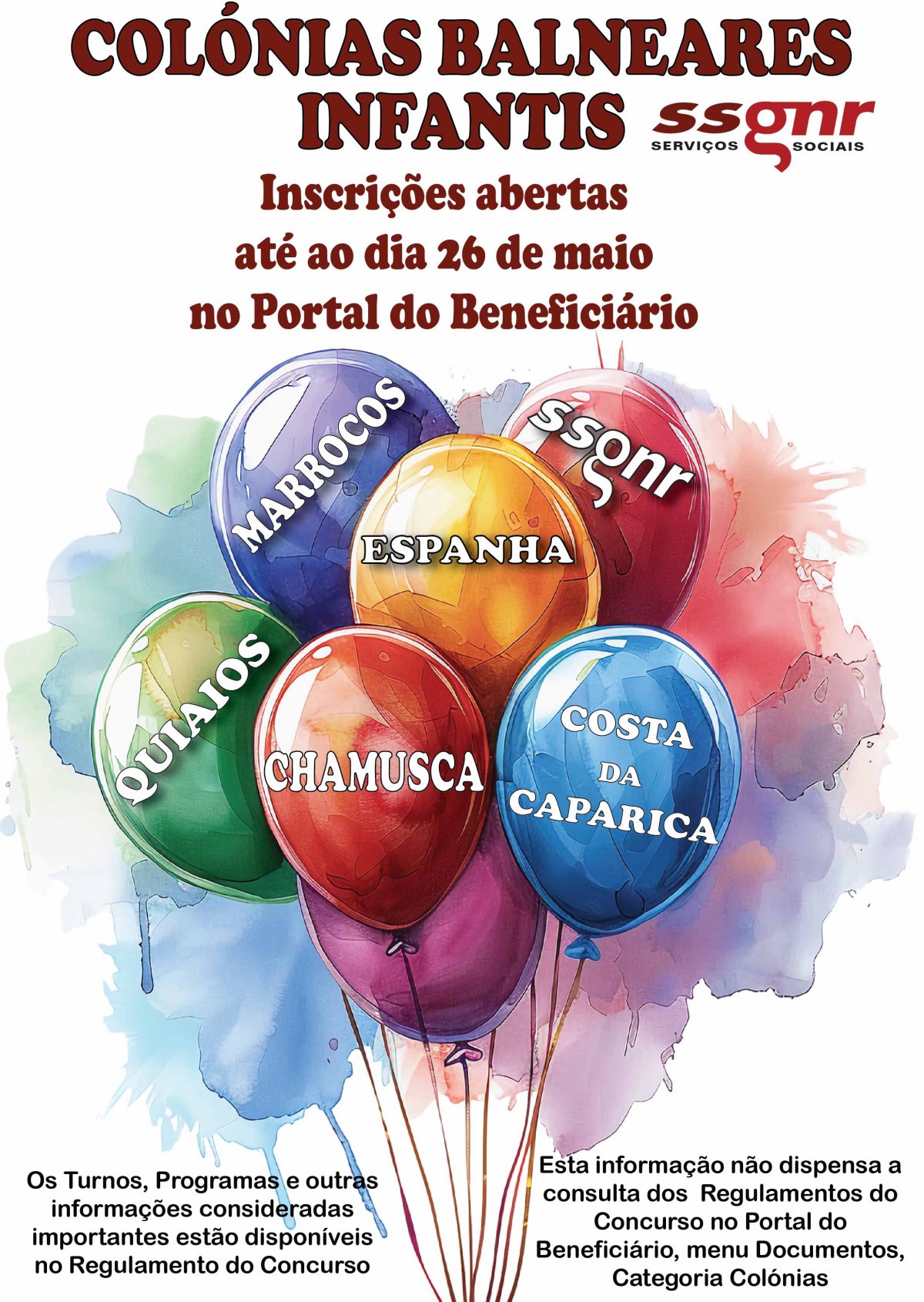 Abertura das Inscrições para as Colónias Balneares Infantis dos SSGNR 2025