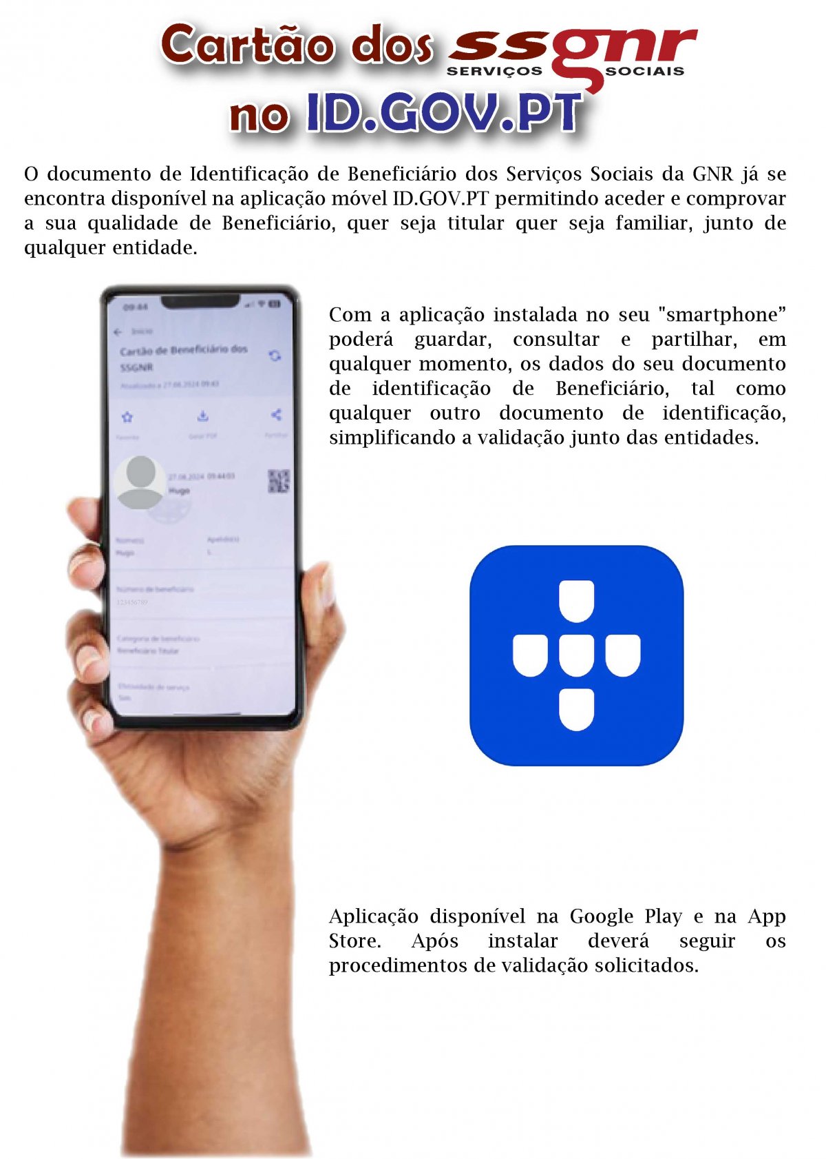 Cartão de Beneficiário dos SSGNR na aplicação IDGOV