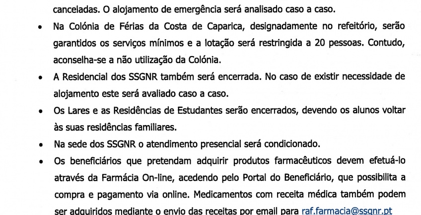 COMUNICADO – TOMADA DE MEDIDAS RESTRITIVAS DECORRENTES DA SITUAÇÃO DE PANDEMIA COVID-19