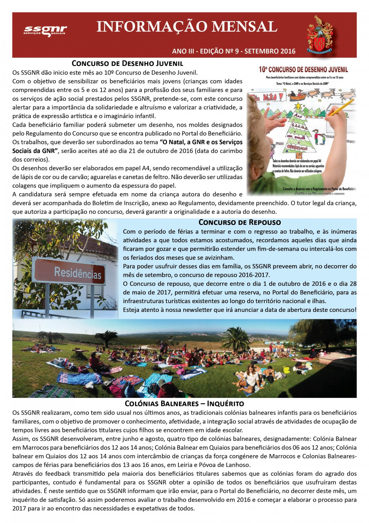 Informação Mensal nº 09/2016 – Setembro