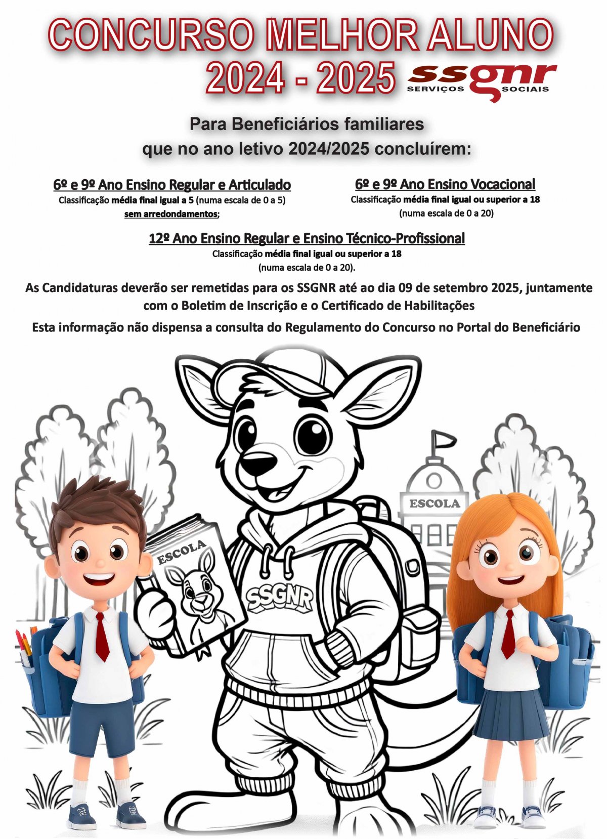 Concurso Melhor Aluno dos SSGNR - Ano letivo 2024-2025