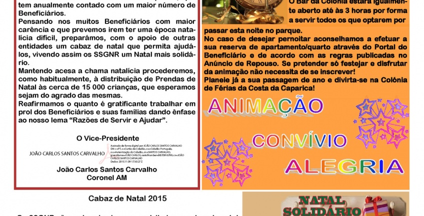 Informação Mensal nº 11/2015 - Novembro