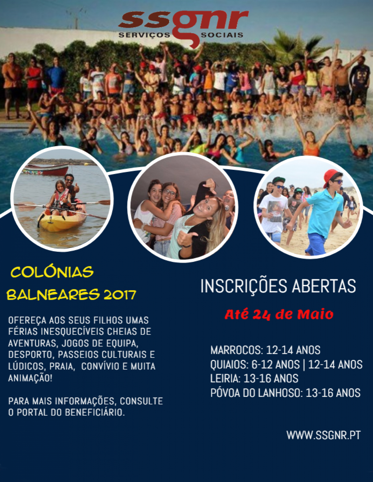 Listas de atribuições das Colónias Balneares 2017
