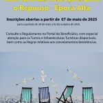 Abertura das Inscrições para o Concurso de Repouso Época Alta
