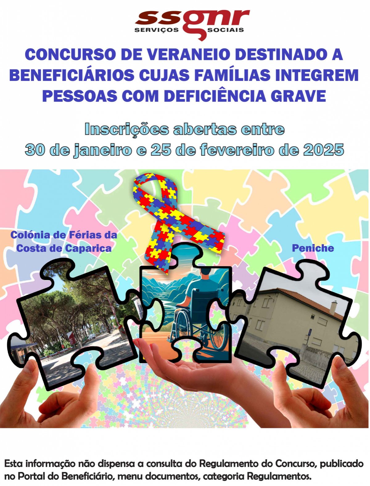 Concurso de Veraneio Destinado a Beneficiários Cujas Famílias Integrem Pessoas com Deficiência Grave