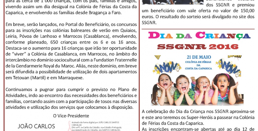Informação Mensal nº 05/2016 – Maio