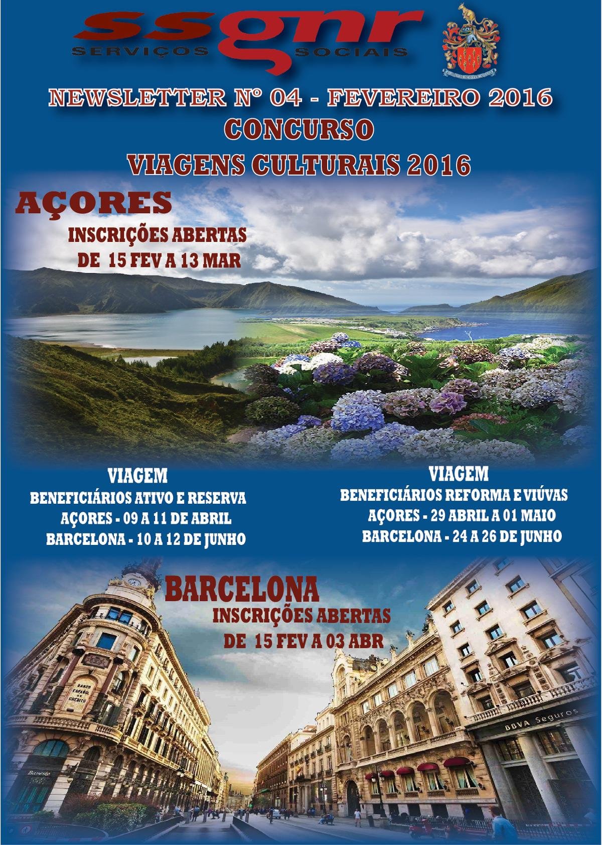 Concurso Viagens Culturais SSGNR - 2016