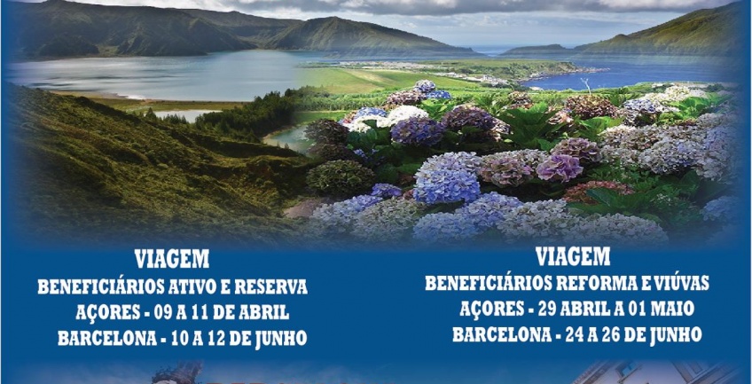 Resultados do Concurso Viagens Culturais SSGNR Açores para Beneficiários em Situação de Reforma e Vi