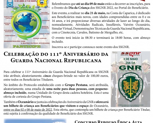Informação Mensal – maio 2022